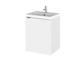 Hudson Reed Fusion 400mm Gloss White Wall Hung 1 Door Vanity Unit & Basin With Soft Close Door