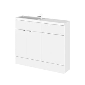 Hudson Reed Fusion Compact 1000mm Floor Standing 2 Door Vanity Unit & Toilet Combination With Handles