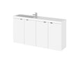 Hudson Reed Fusion 1000mm Gloss White 2 Door Wall Hung Vanity Unit with Basin