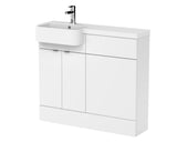 Hudson Reed Fusion 1000mm Floor Standing 2 Door Vanity & Toilet with Left Hand Semi Recessed Basin