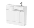 Hudson Reed Fusion 1000mm Floor Standing 2 Door Vanity & Toilet Combination with Right Hand Semi Recessed Basin