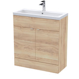 Hudson Reed Fusion 800mm Bleached Oak Vanity Unit & Basin With Handles