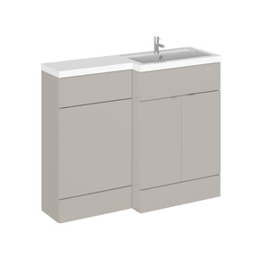 Hudson Reed Fusion 1100mm Right Hand Pebble Grey Combination Unit With Basin