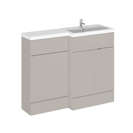Hudson Reed Fusion 1100mm Right Hand Pebble Grey Combination Unit With Basin