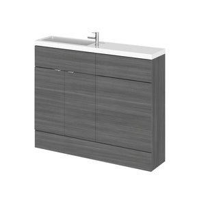 Hudson Reed Fusion 1100mm Compact Floor Standing 2 Door Vanity Basin & Toilet Combination