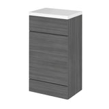 Hudson Reed Fusion 500mm Anthracite Woodgrain Toilet Unit & Top