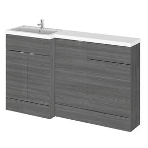 Hudson Reed Fusion 1500mm Left Hand Floor Standing Vanity Basin & Toilet Combination Unit