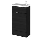 Hudson Reed Fusion Compact 500mm Floor Standing 2 Door Vanity Unit & Polymarble Basin