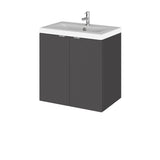 Hudson Reed Fusion 500mm Wall Hung 2 Door Vanity Unit & Ceramic Basin