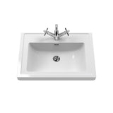 Hudson Reed Bexley 600mm Pure White Floor Standing Vanity Unit With 1 Tap Hole Basin