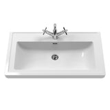 Hudson Reed Bexley 800mm Fern Green Floor Standing 1 Drawer Vanity Unit with 1 Tap Hole Basin