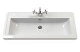 Hudson Reed Bexley 600mm Traditional Cool Grey 1 Drawer Floor Standing Vanity Unit With Basin