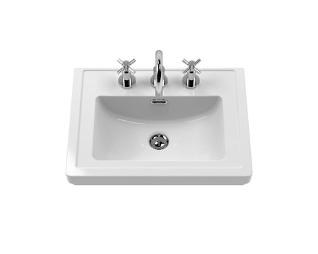 Hudson Reed Bexley 500mm Floor Standing Vanity Unit With 1 Drawer & 3 Tap Hole Fireclay Basin