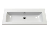 Bexley Floor Standing 1 Drawer Vanity & 0 Tap Hole Contemporary Fireclay Basin, 800mm - Indigo Blue