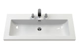 Hudson Reed Bexley 800mm Cool Grey Floor Standing Vanity Unit With 3 Tap Hole Fireclay Basin