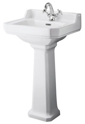 Richmond 500mm Basin & Pedestal 1 Tap Hole