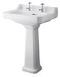 Richmond 600mm Basin & Pedestal 2 Tap Hole