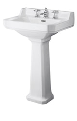Hudson Reed Richmond 560mm 3 Tap Hole Basin & Pedestal