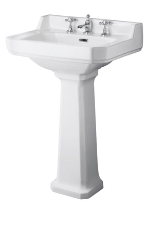 Hudson Reed Richmond 560mm 3 Tap Hole Basin & Pedestal