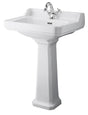 Hudson Reed Richmond 600mm 1 Tap Hole Comfort Height Pedestal Basin
