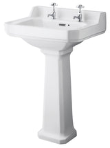 Richmond 560mm 2 Tap Hole Basin & Comfort Height Pedestal