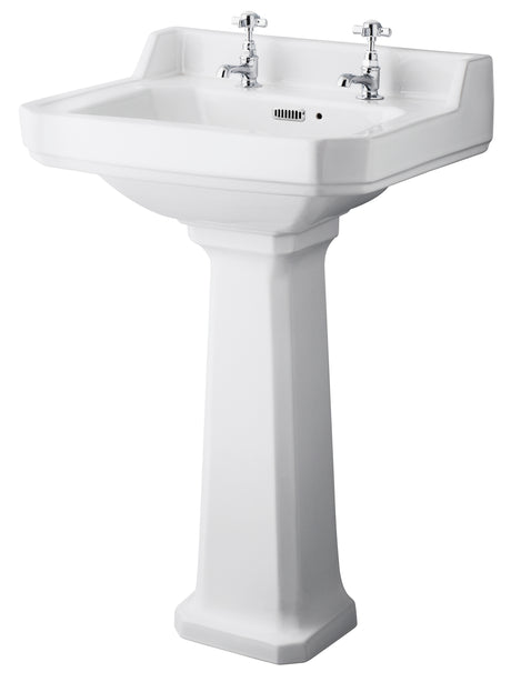 Richmond 560mm 2 Tap Hole Basin & Comfort Height Pedestal