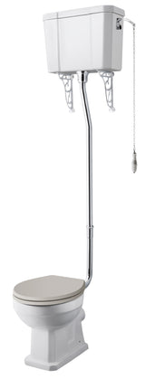 Hudson Reed Richmond Comfort Height High Level Toilet Including Cistern & Flush Pipe