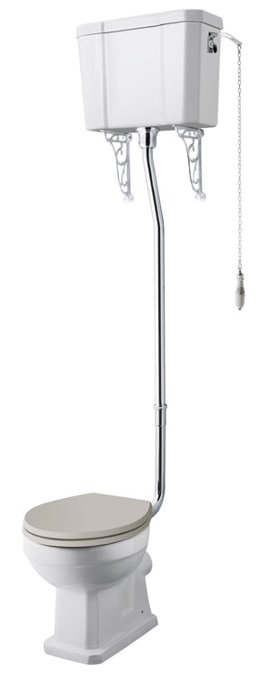 Hudson Reed Richmond Comfort Height High Level Toilet Including Cistern & Flush Pipe