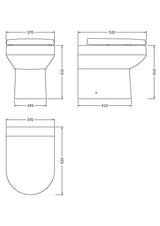 Hudson Reed Back To Wall Toilets Round Toilet Pan Including Seat