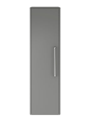 Hudson Reed Solar 350mm 1 Door Cool Grey Wall Hung Tall Cabinet With Handles