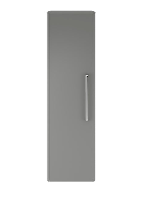 Hudson Reed Solar 350mm 1 Door Cool Grey Wall Hung Tall Cabinet With Handles