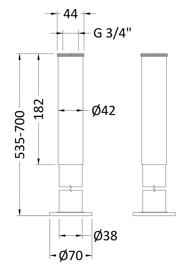 Bath Legs With Adjustable Shrouds