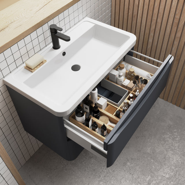 Accessories Straight Bamboo Drawer Organiser