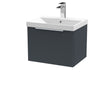 Hudson Reed Fluted 500mm Wall Hung Single Drawer Vanity Unit With Basin