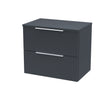Hudson Reed Fluted 600mm Wall Hung 2-Drawer Vanity Unit With Worktop