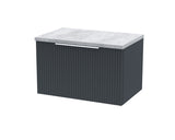 Hudson Reed Fluted 600mm Wall Hung Single Drawer Vanity With Laminate Top