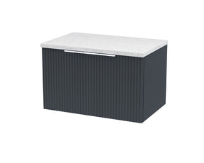 Hudson Reed Fluted 600mm Wall Hung Single Drawer Vanity With Laminate Top