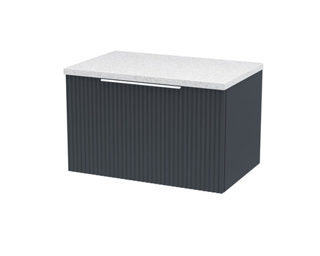 Hudson Reed Fluted 600mm Wall Hung Single Drawer Vanity With Laminate Top