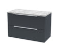 Hudson Reed Fluted 805mm Wall Hung 2-Drawer Vanity Unit With Laminate Top
