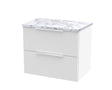 Hudson Reed Fluted 600mm Wall Hung 2-Drawer Vanity Unit With Laminate Worktop