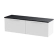 Hudson Reed Fluted 1200mm Wall Hung 2-Drawer Vanity Unit With Laminate Worktop