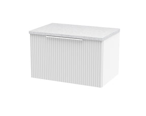 Hudson Reed Fluted 600mm Wall Hung Single Drawer Vanity Unit With Laminate Top