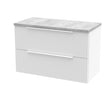 Hudson Reed Fluted 800mm Wall Hung 2-Drawer Vanity Unit With Laminate Top