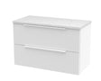 Hudson Reed Fluted 800mm Wall Hung 2-Drawer Vanity Unit With Laminate Top