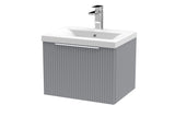 Hudson Reed Fluted 500mm Wall Hung Single Drawer Vanity Unit with Basin