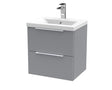 Hudson Reed Fluted 500mm Wall Hung 2-Drawer Vanity Unit Including Basin