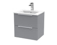 Hudson Reed Fluted 500mm Wall Hung 2-Drawer Vanity Unit With Basin