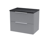 Hudson Reed Fluted 600mm Wall Hung 2-Drawer Vanity Unit With Laminate Top