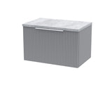 Hudson Reed Fluted 600mm Wall Hung Single Drawer Vanity With Laminate Top