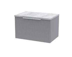 Hudson Reed Fluted 600mm Wall Hung Single Drawer Vanity With Laminate Top